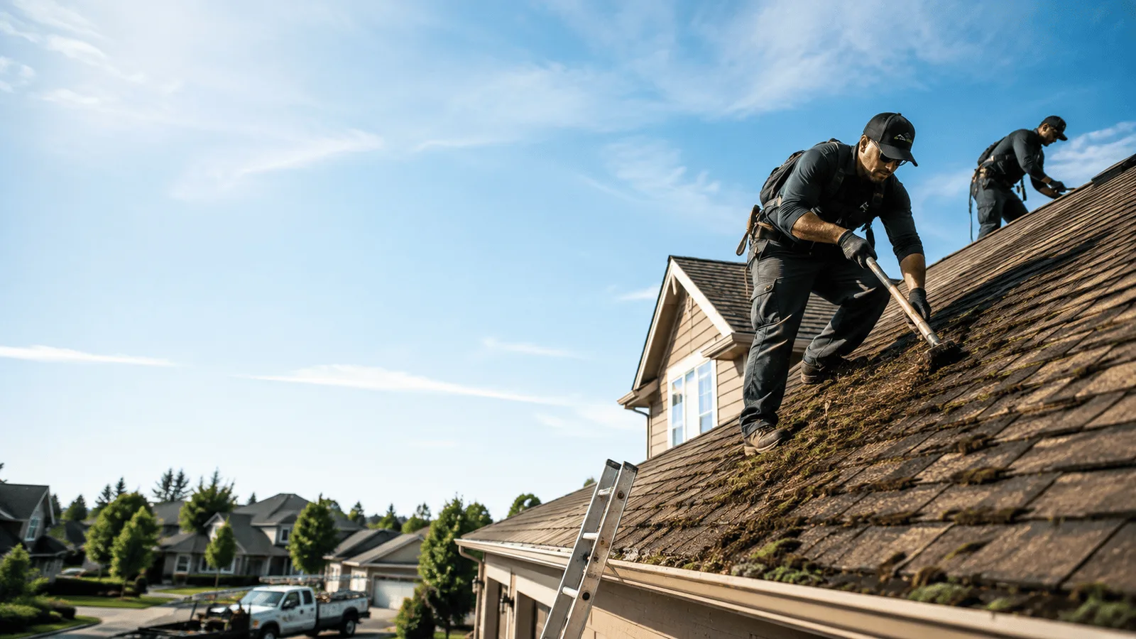 Roof Moss Removal in Milton, IL near me